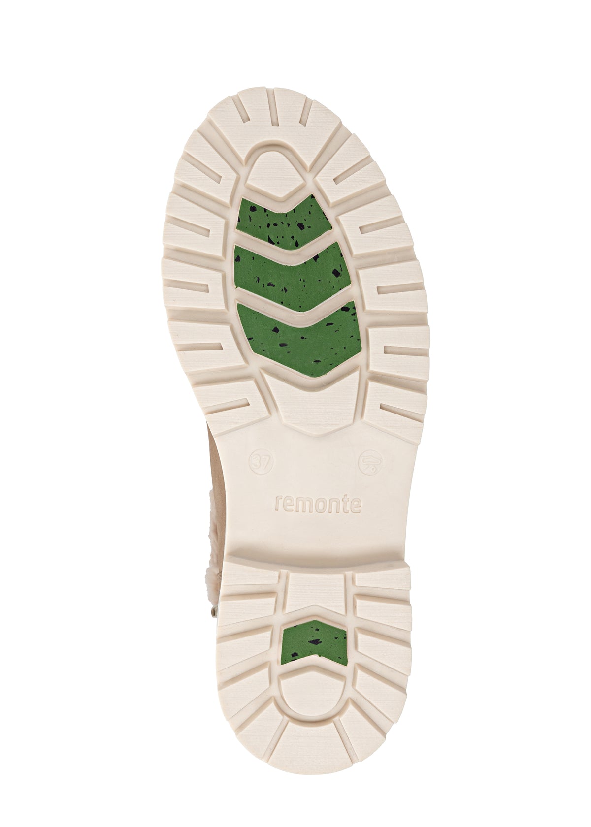 Winter shoes with grip sole - beige leather, Remonte-TEX