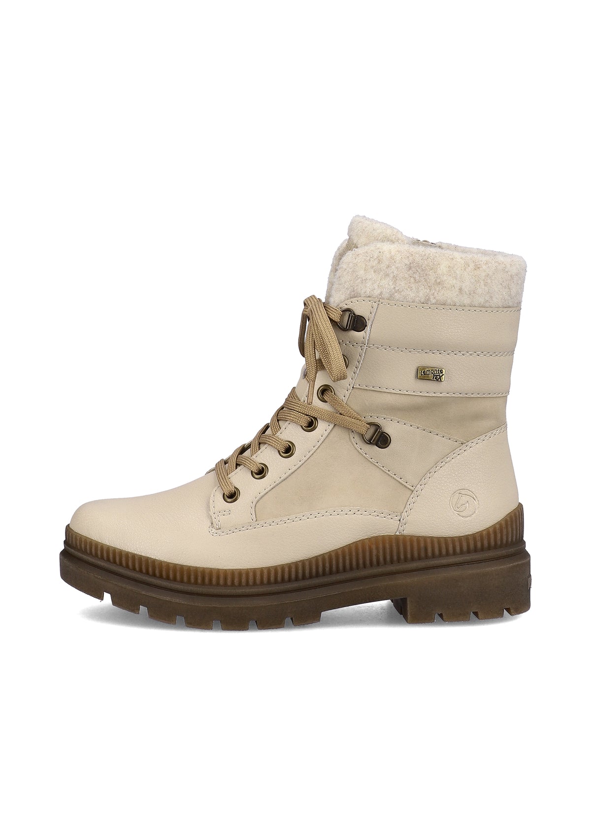 Winter ankle boots with friction sole - beige