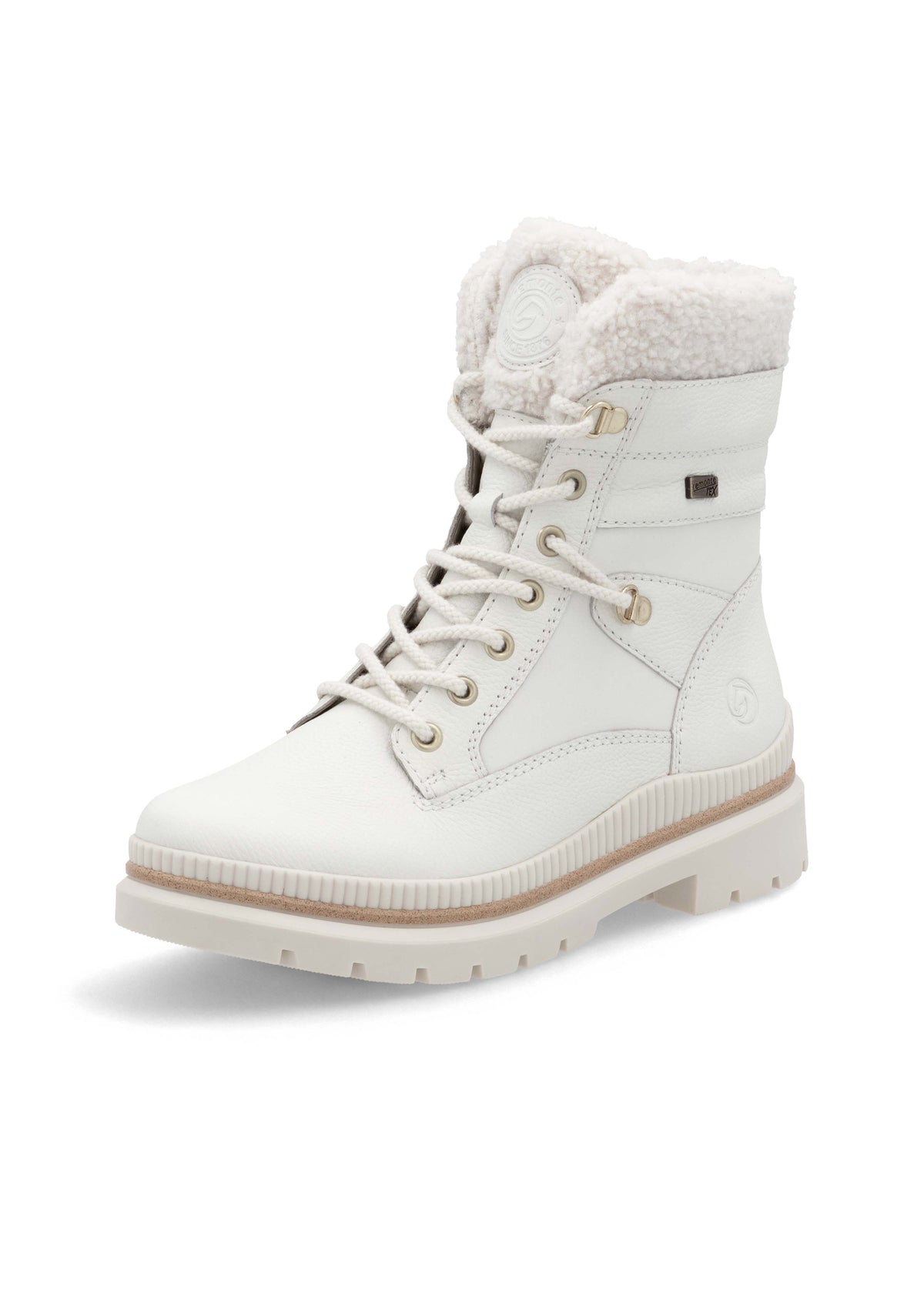 Winter ankle boots with friction sole - beige