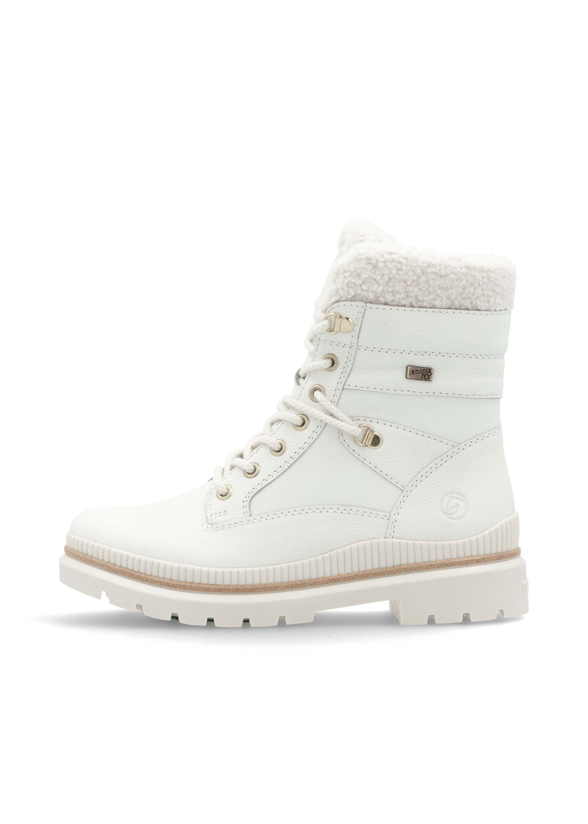 Winter ankle boots with friction sole - beige