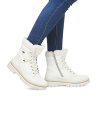 Winter ankle boots with friction sole - beige