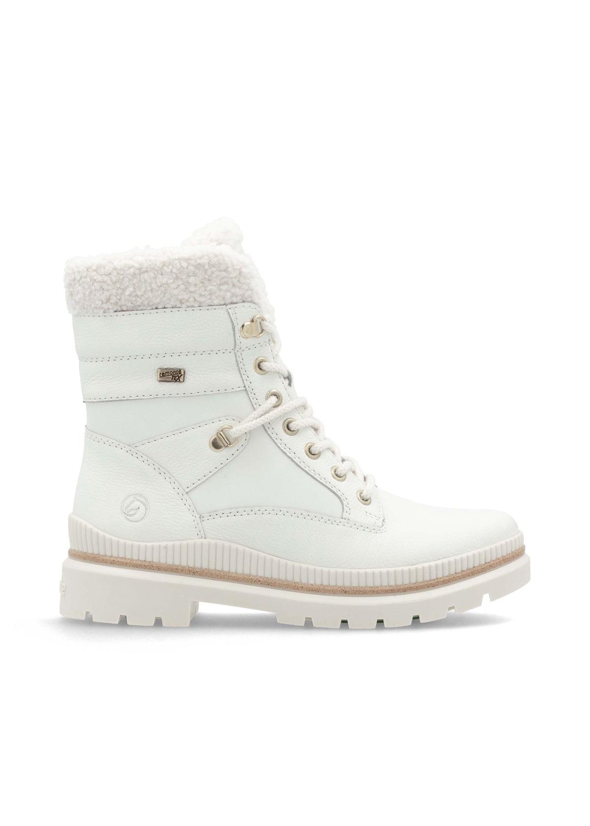 Winter ankle boots with friction sole - beige