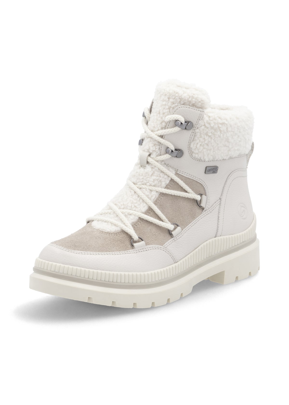 Winter ankle boots with friction sole - beige