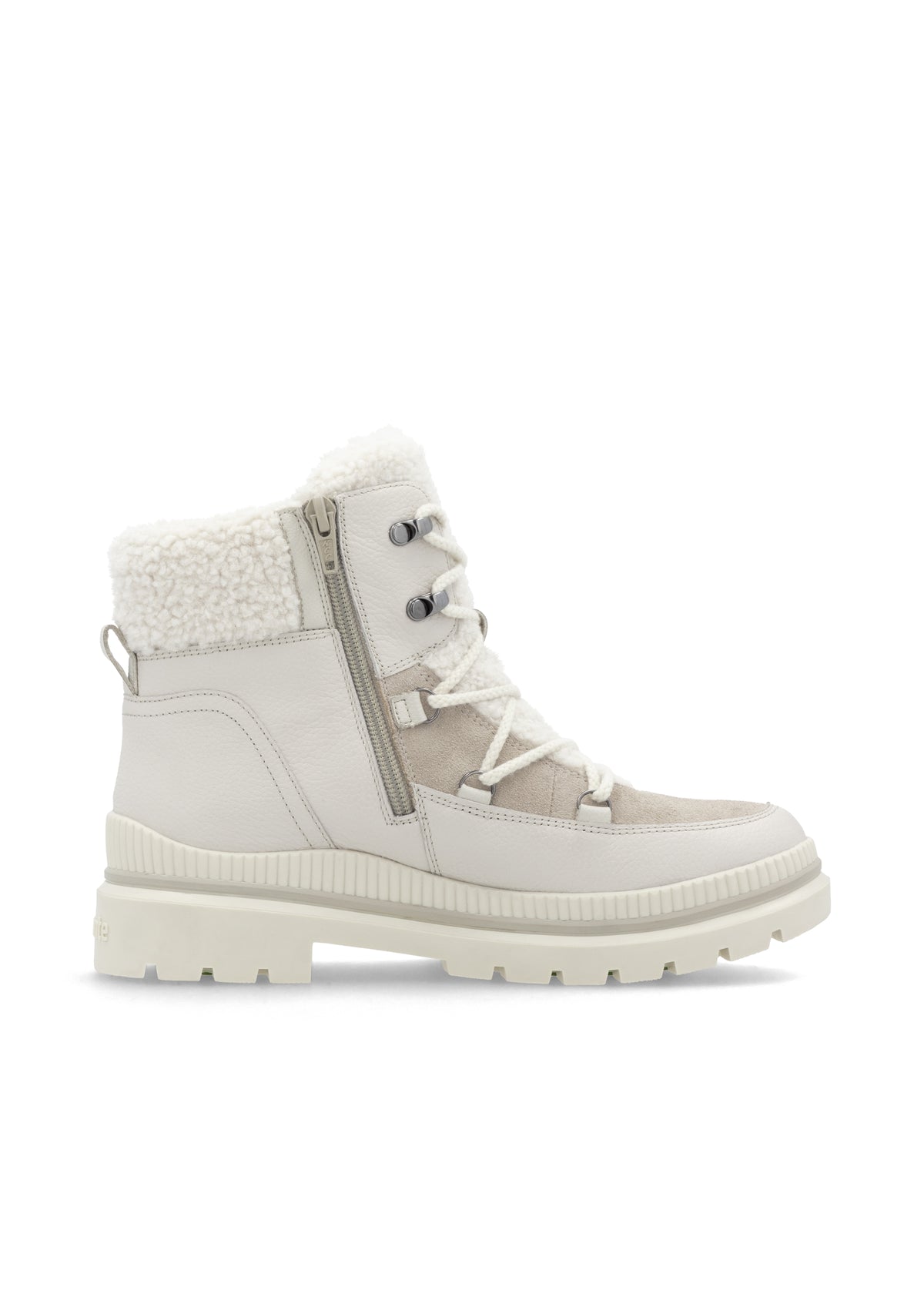 Winter ankle boots with friction sole - beige