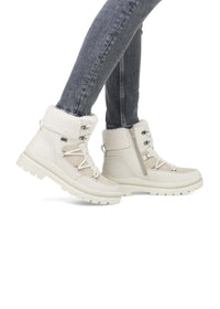 Winter ankle boots with friction sole - beige