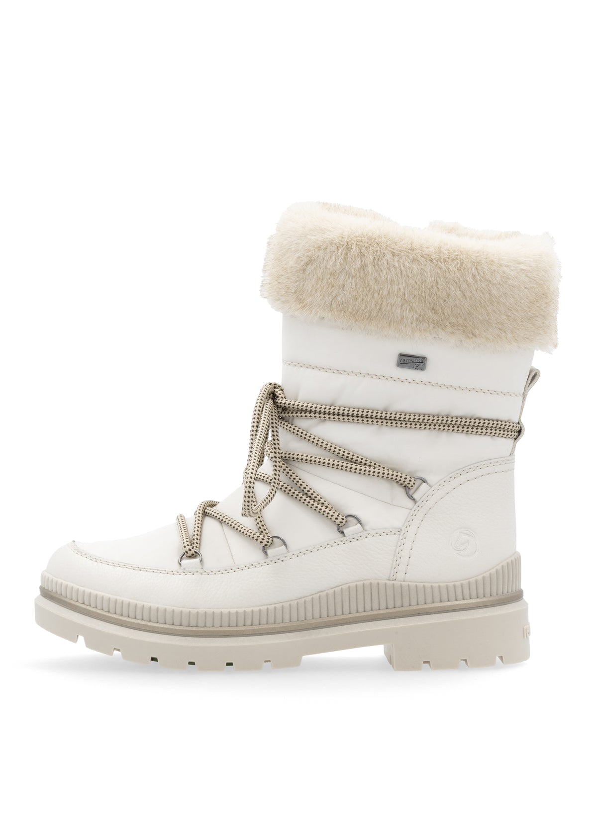 Winter ankle boots with friction sole - beige