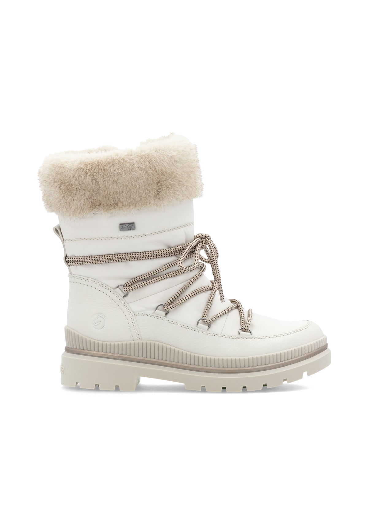 Winter ankle boots with friction sole - beige