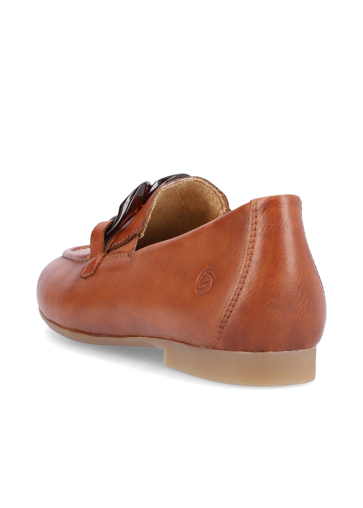 Loafers - brown top leather, buckle decoration