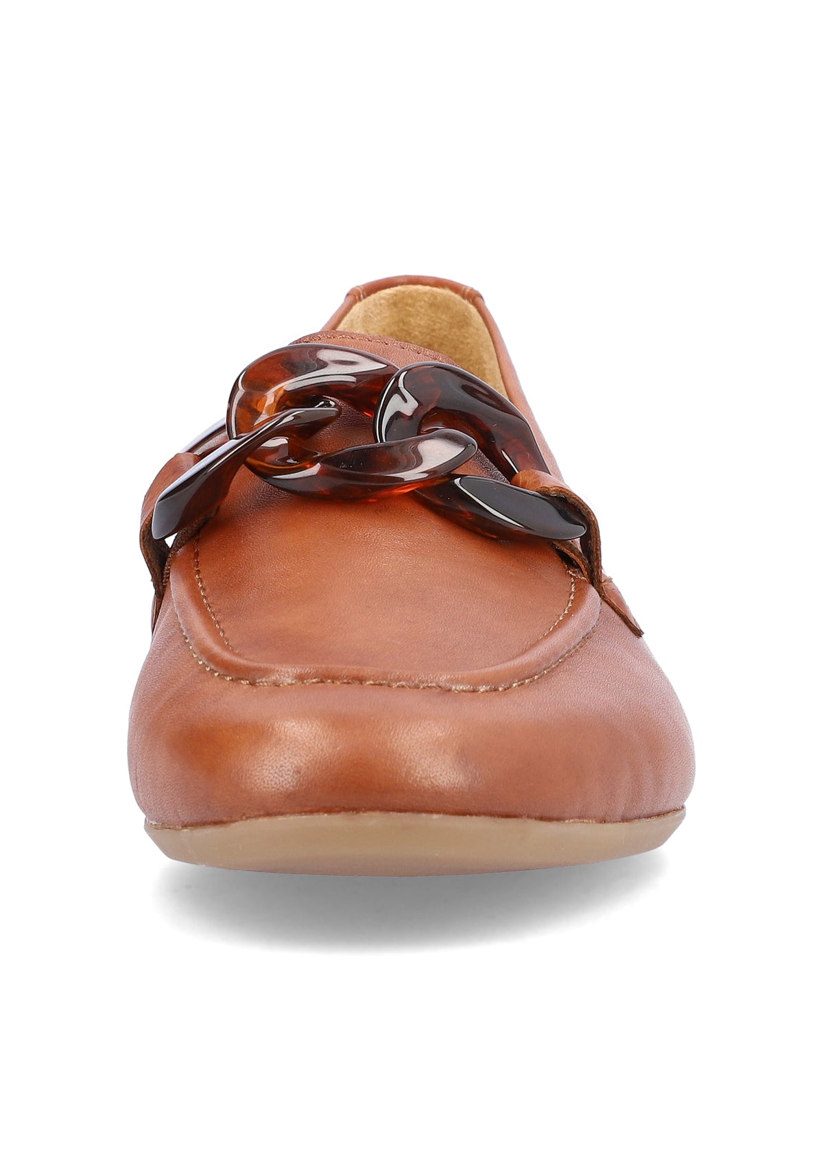 Loafers - brown top leather, buckle decoration