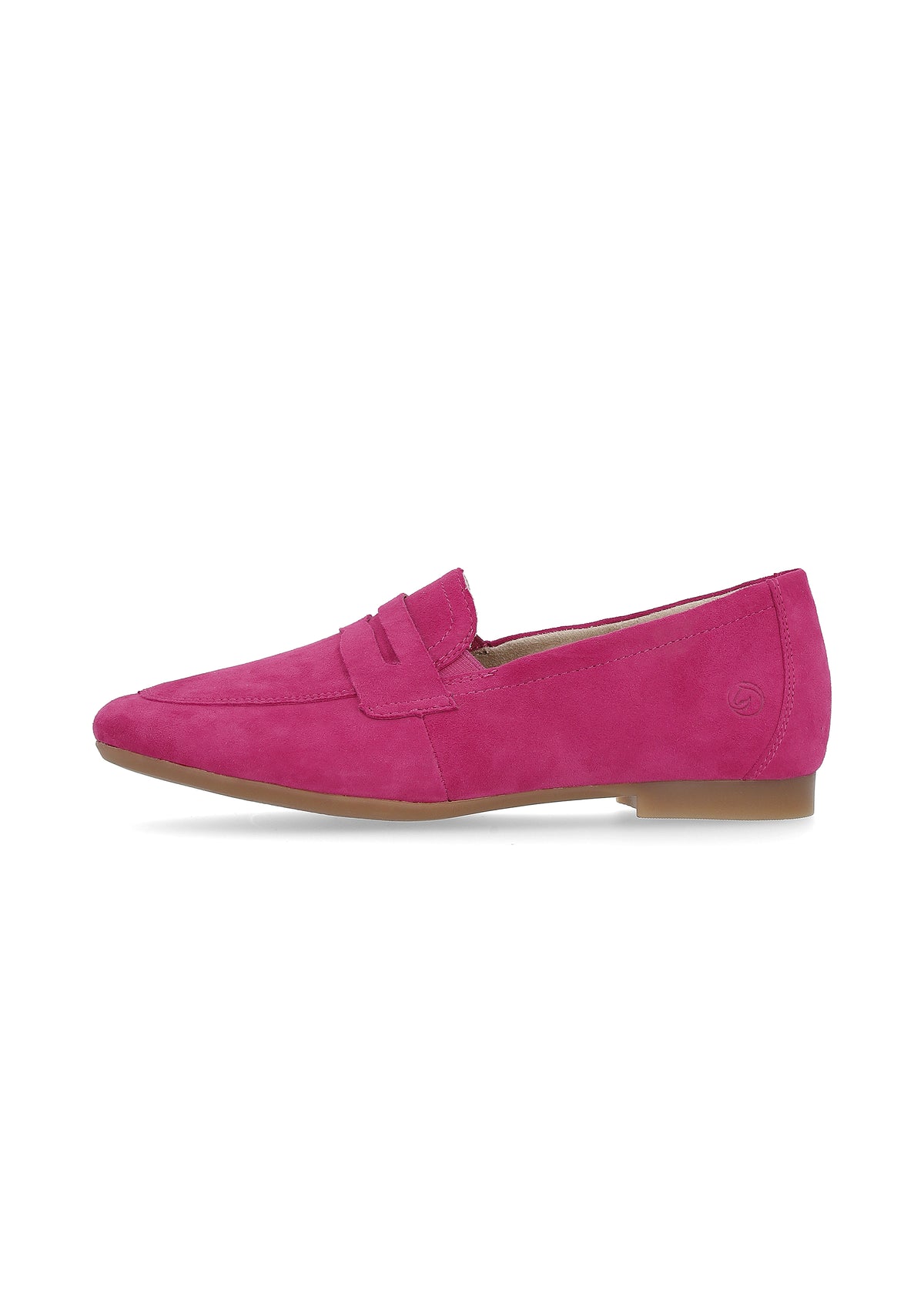 Loaferit - pinkki mokkanahka, loaferpanta koristeena