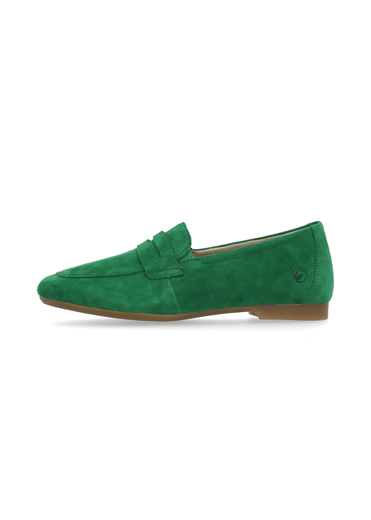 Loaferit - vihreä mokkanahka, loaferpanta koristeena