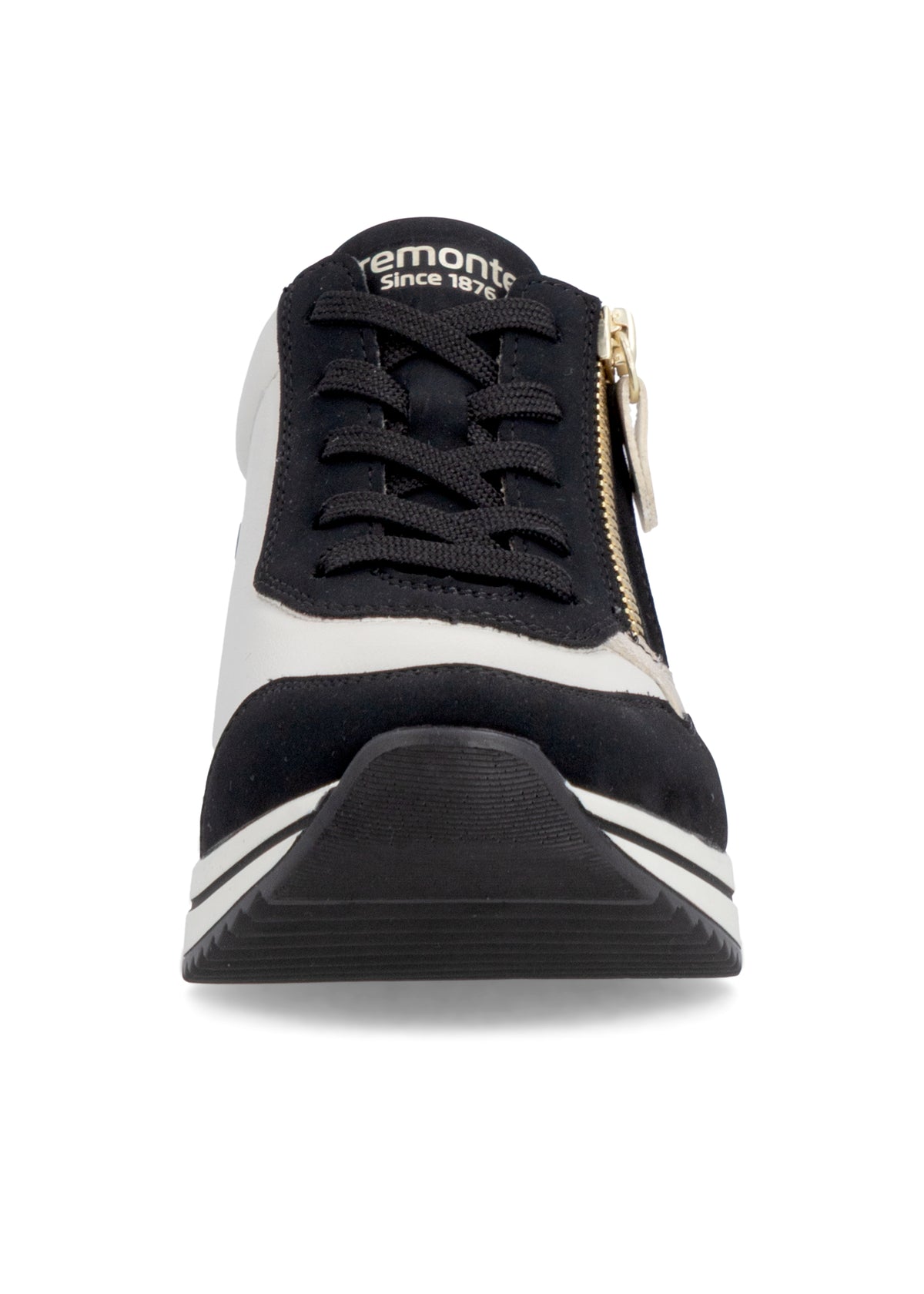 Kängor med kilklack - vit-beige-svart, vegansk