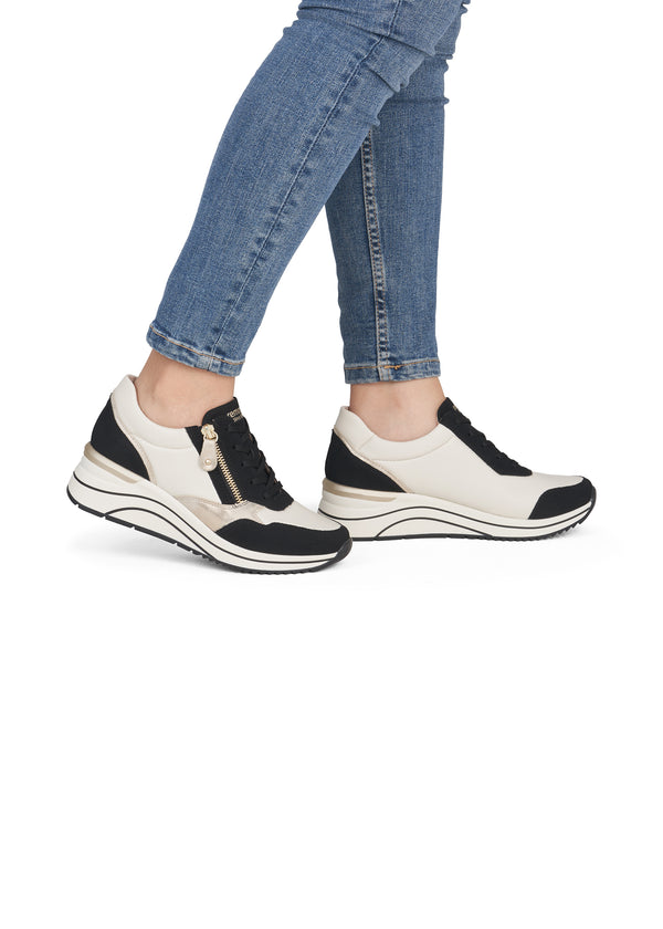 Kilklackssneakers - vit-beige-svart, vegansk