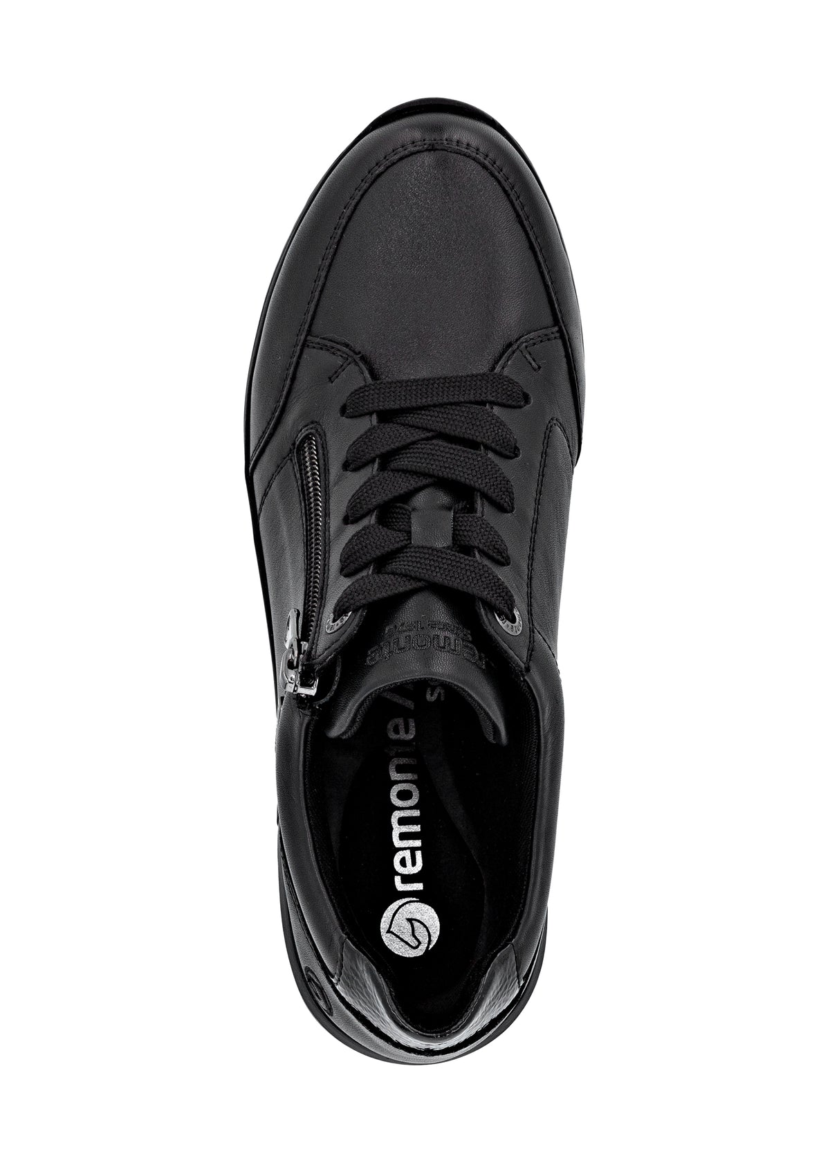 Tennarit kiilakorolla - musta nahka ja musta pohja, Remonte-TEX