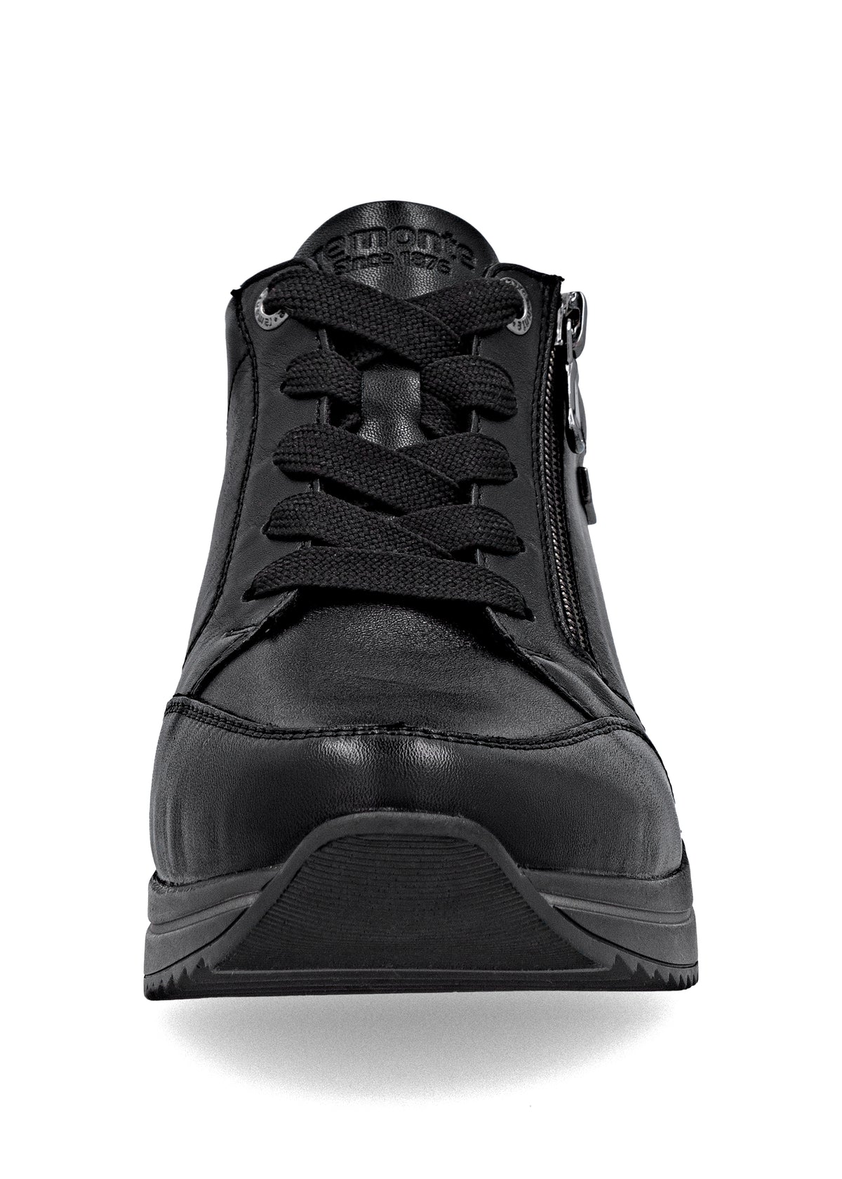 Tennarit kiilakorolla - musta nahka ja musta pohja, Remonte-TEX