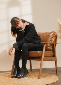 Tennarit kiilakorolla - musta nahka ja musta pohja, Remonte-TEX