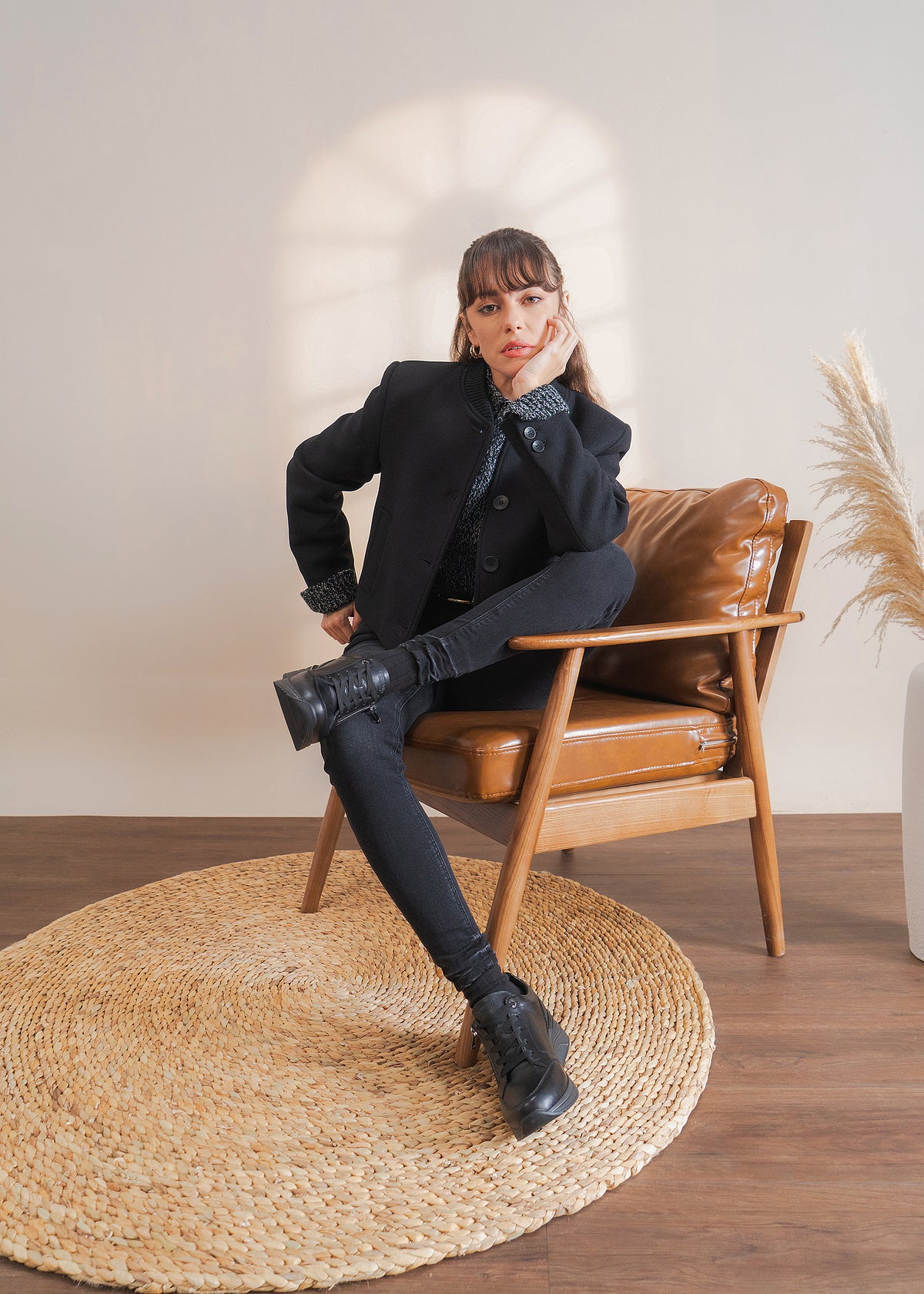 Tennarit kiilakorolla - musta nahka ja musta pohja, Remonte-TEX