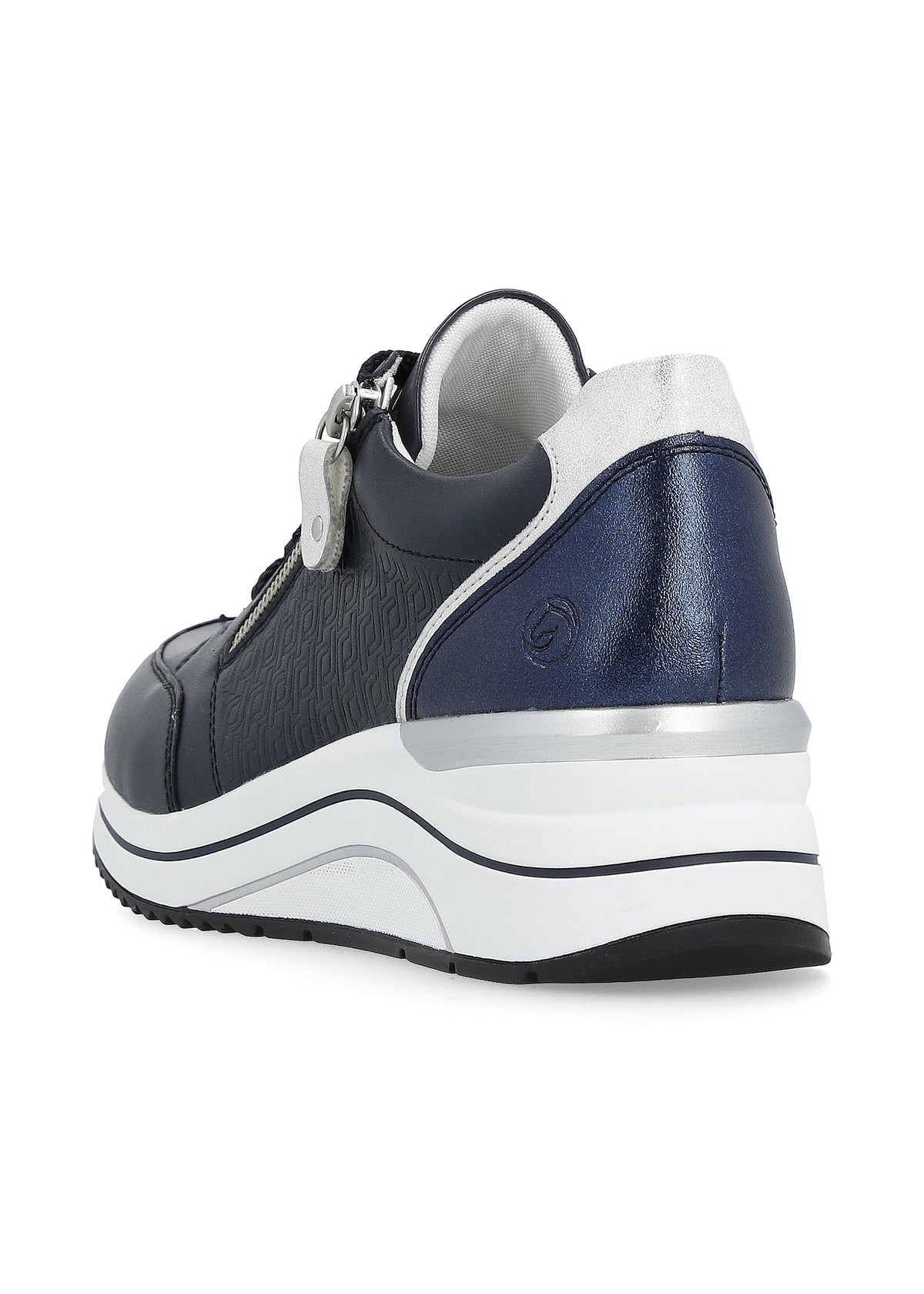 Sneakers med kilsula - mörkblå