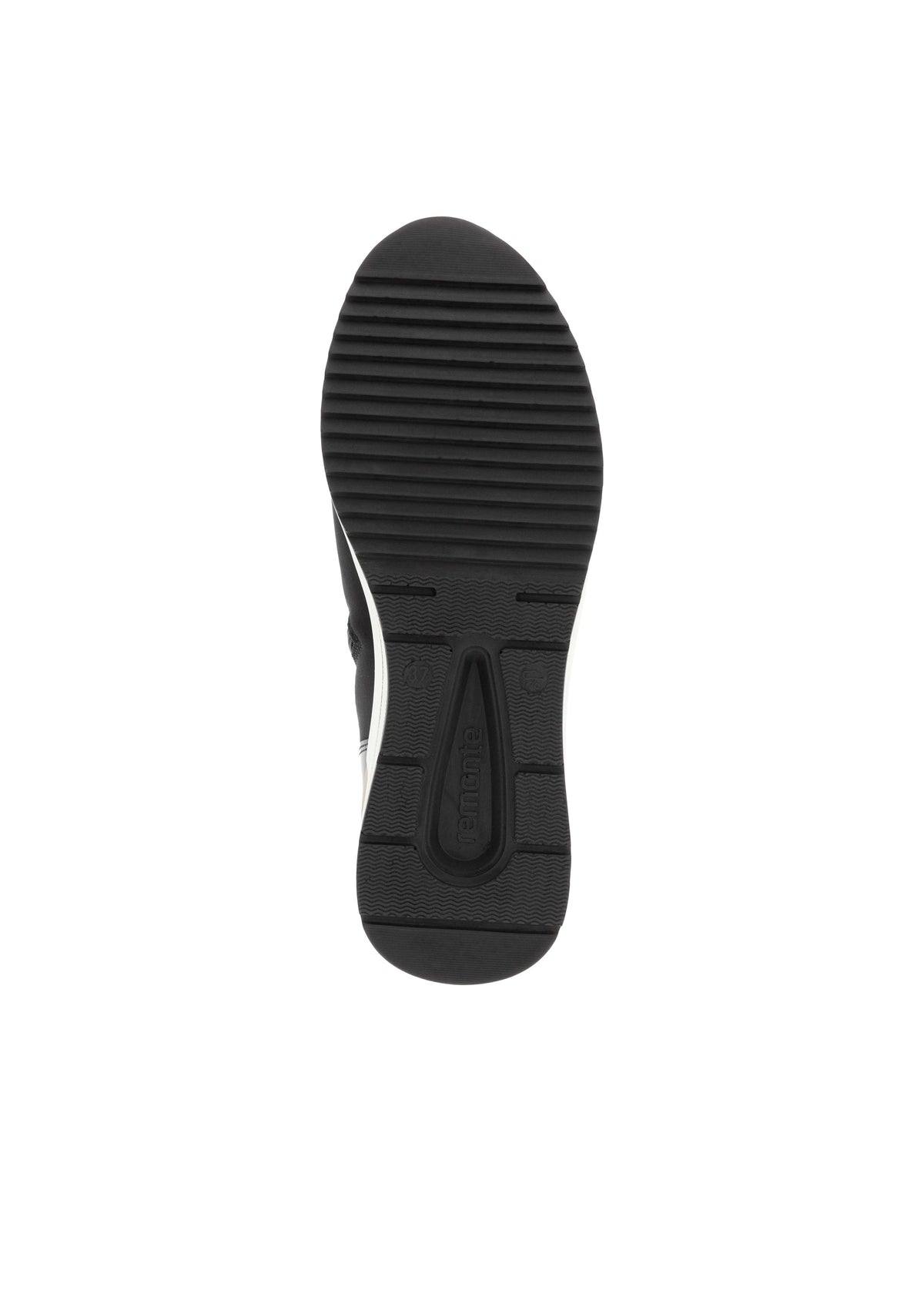 Allvädersankelboots med kilklack – svart textil, Remonte-TEX
