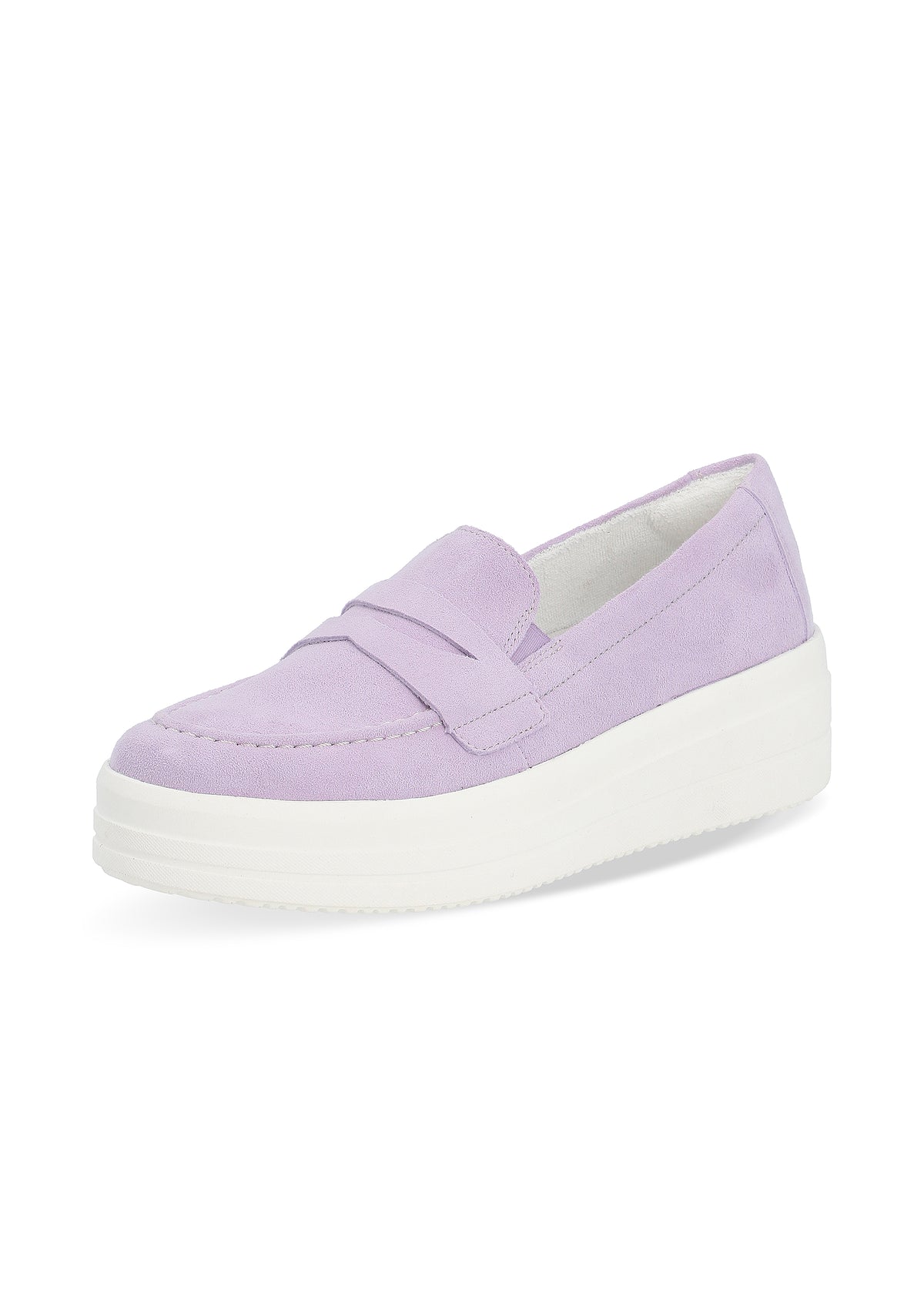 Loafers with a thick sole - light purple