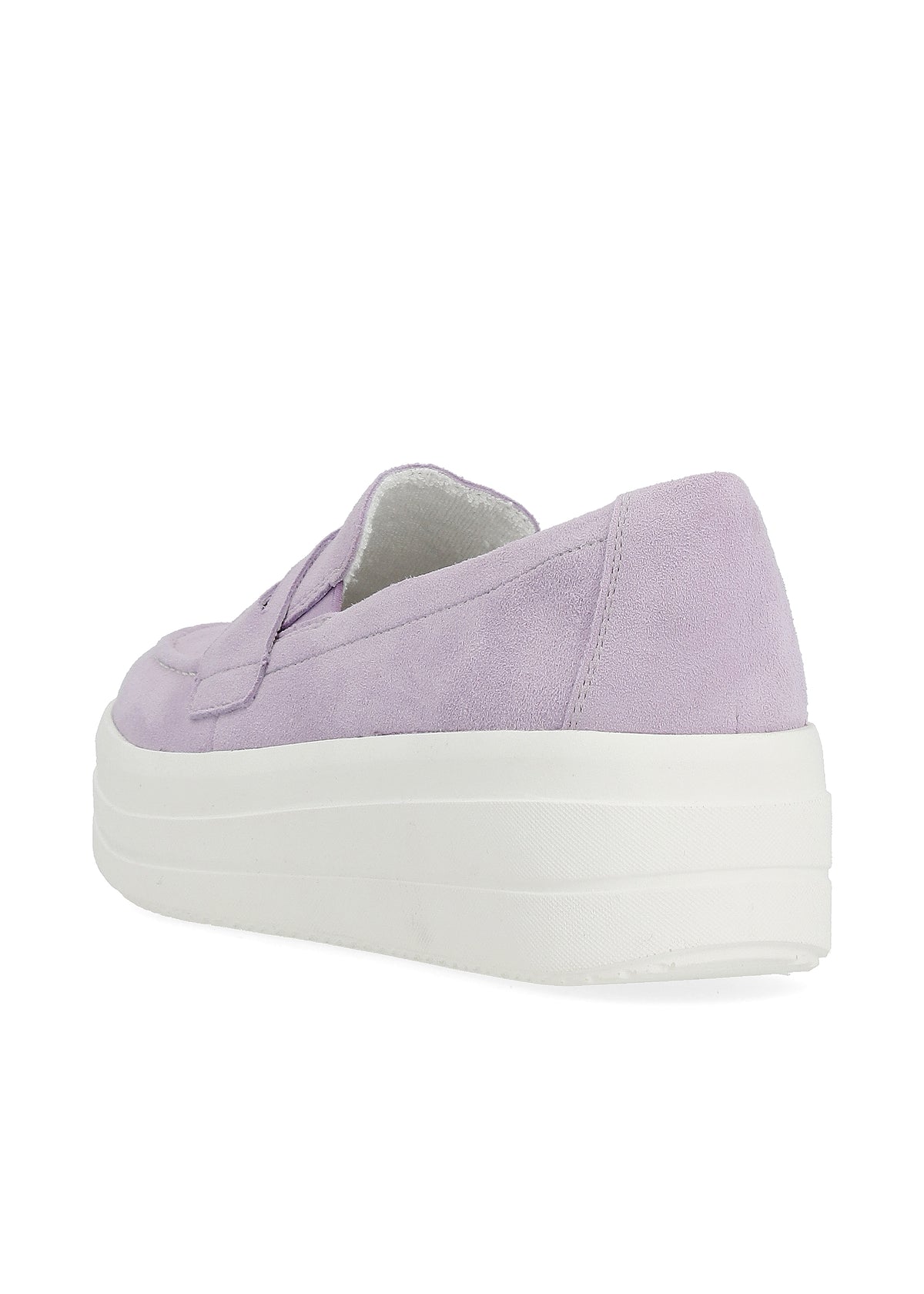 Loafers with a thick sole - light purple