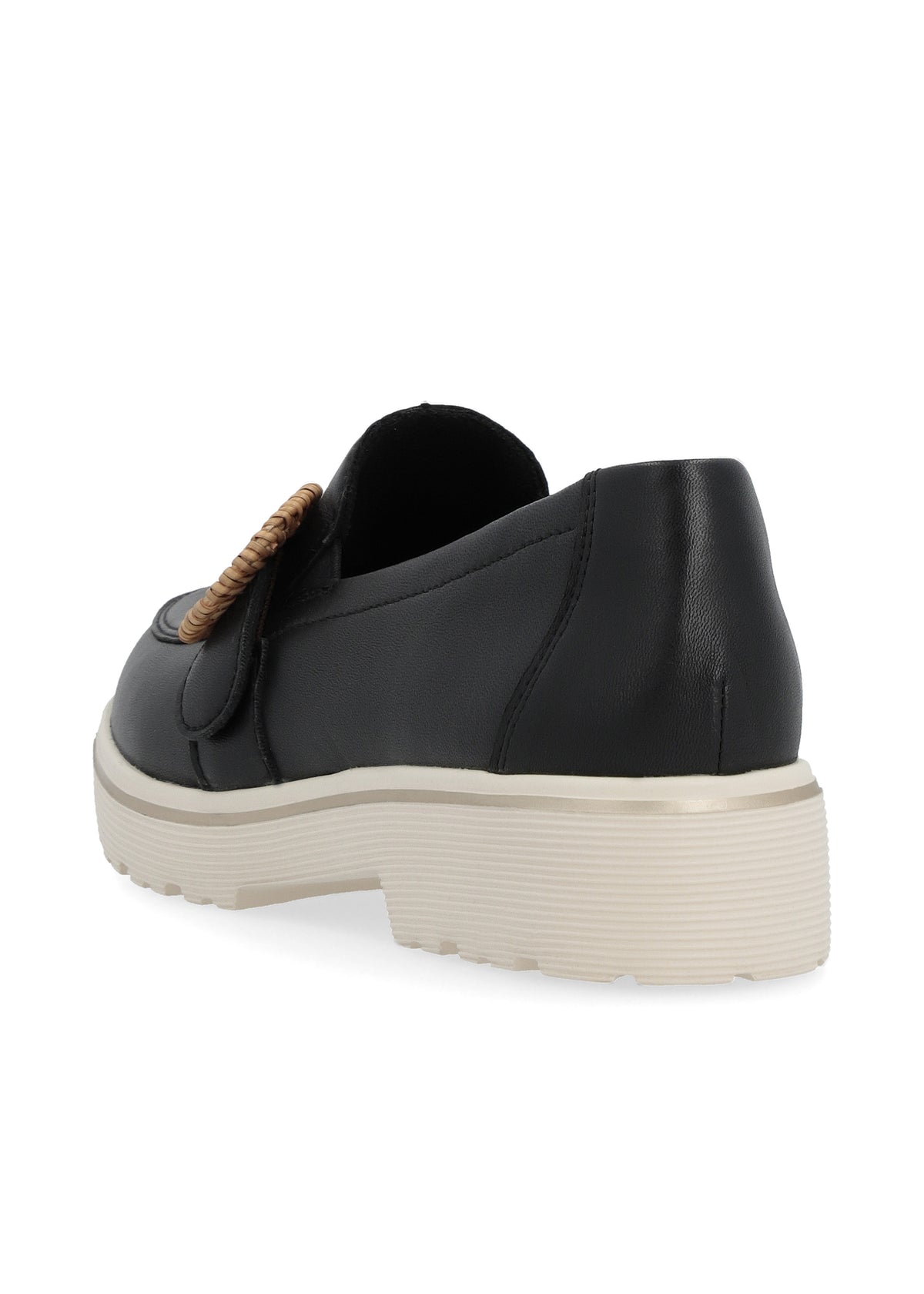 Loafers med tjock sula - svart, spänndekoration