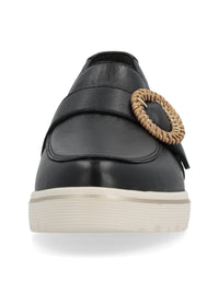 Loafers med tjock sula - svart, spänndekoration