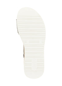 Sandaalit paksulla pohjalla - musta, mustavalkoinen, tarraremmit