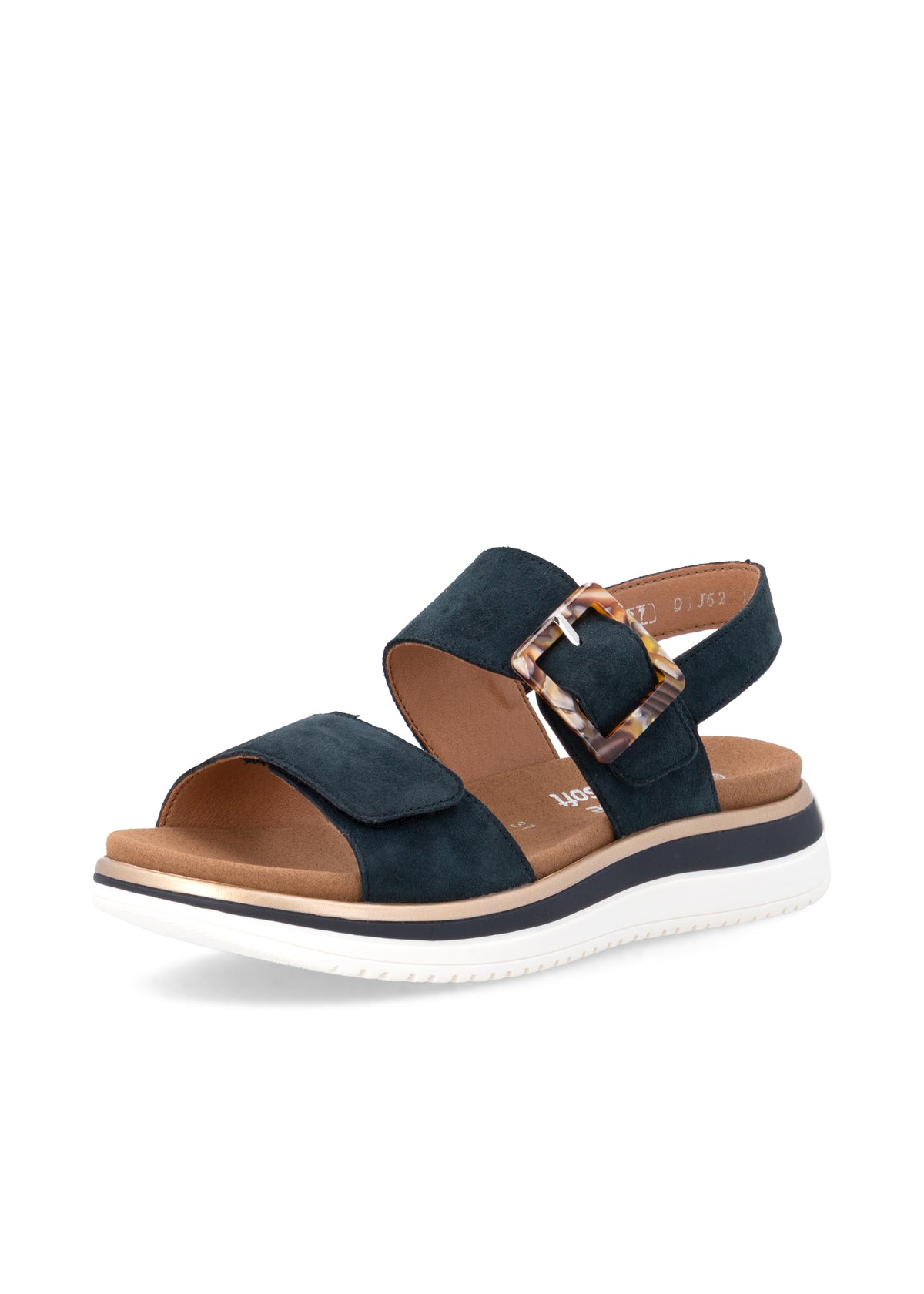 Sandaler med tjock sula - mörkblå, kardborreband