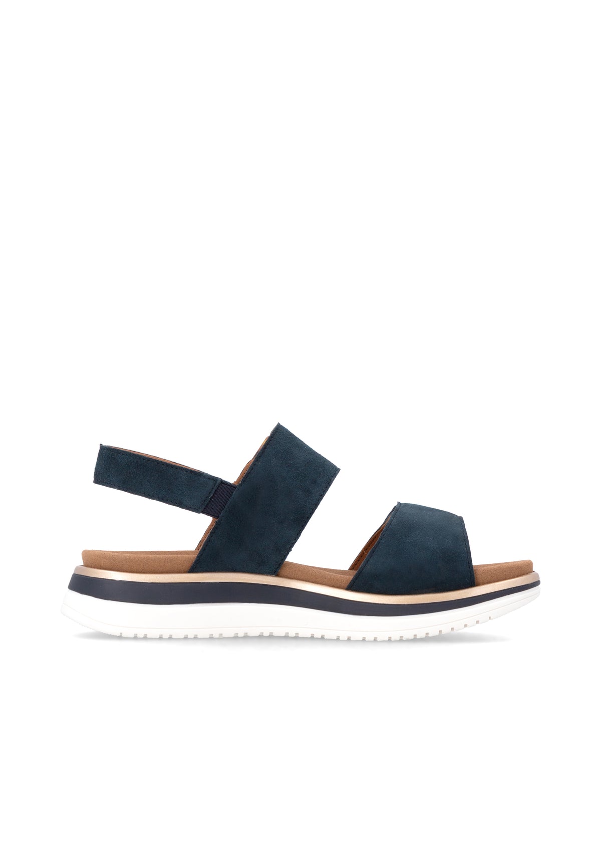 Sandaler med tjock sula - mörkblå, kardborreband