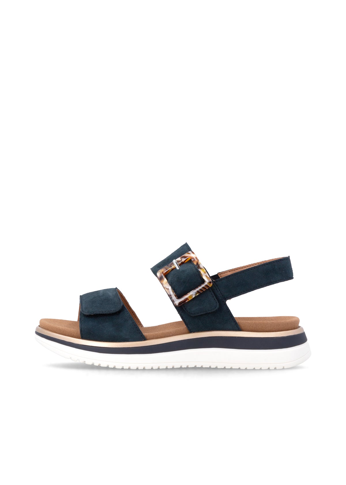 Sandaler med tjock sula - mörkblå, kardborreband