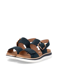 Sandaler med tjock sula - mörkblå, kardborreband