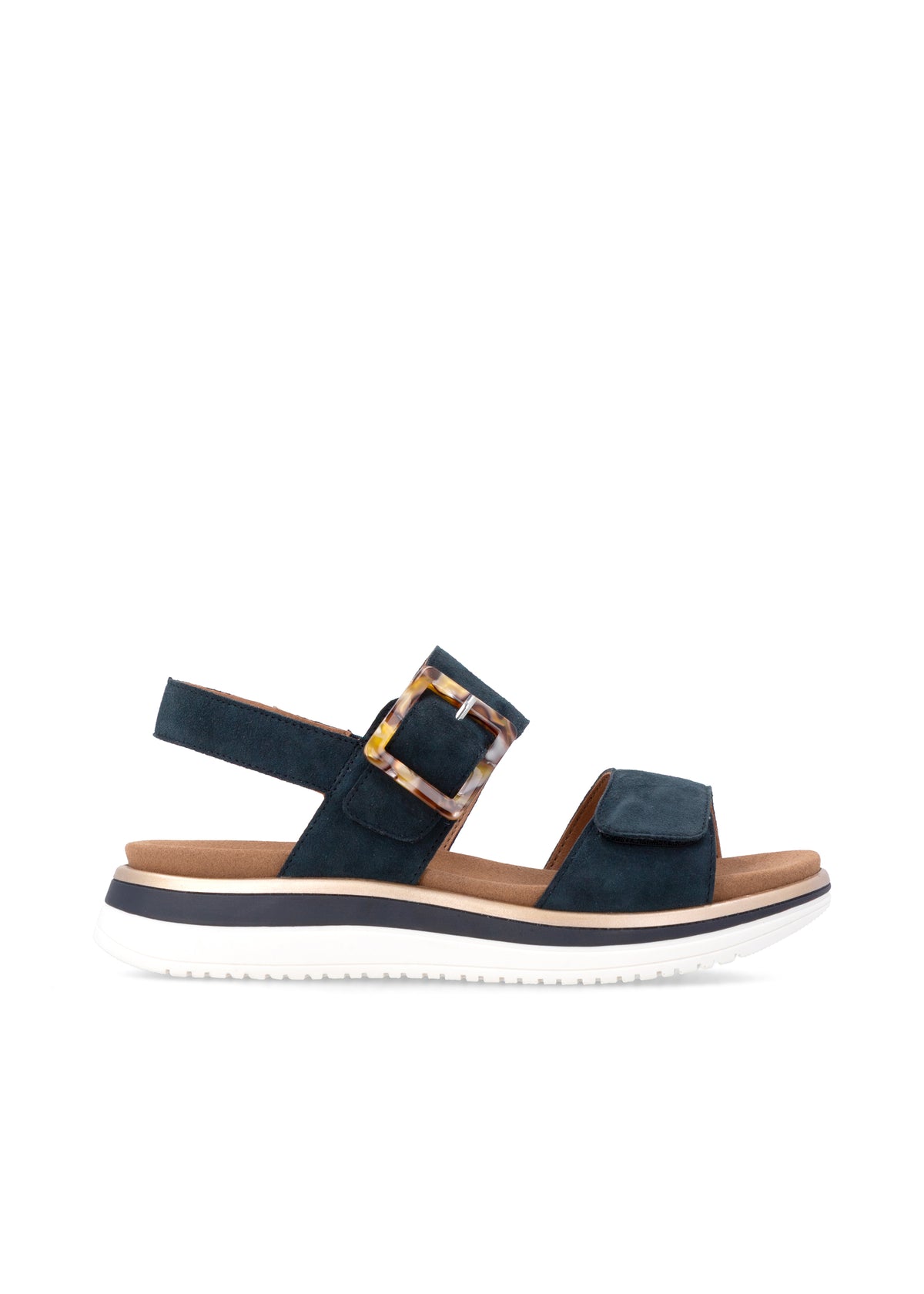 Sandaler med tjock sula - mörkblå, kardborreband
