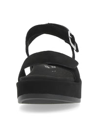 Sandaalit paksulla pohjalla - musta, tarrakiinnitys