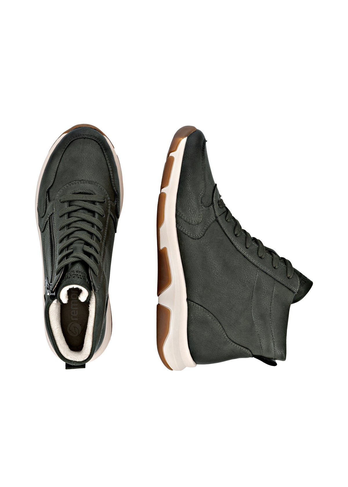 Rennot nilkkurit - vihreä nahka, Remonte-TEX