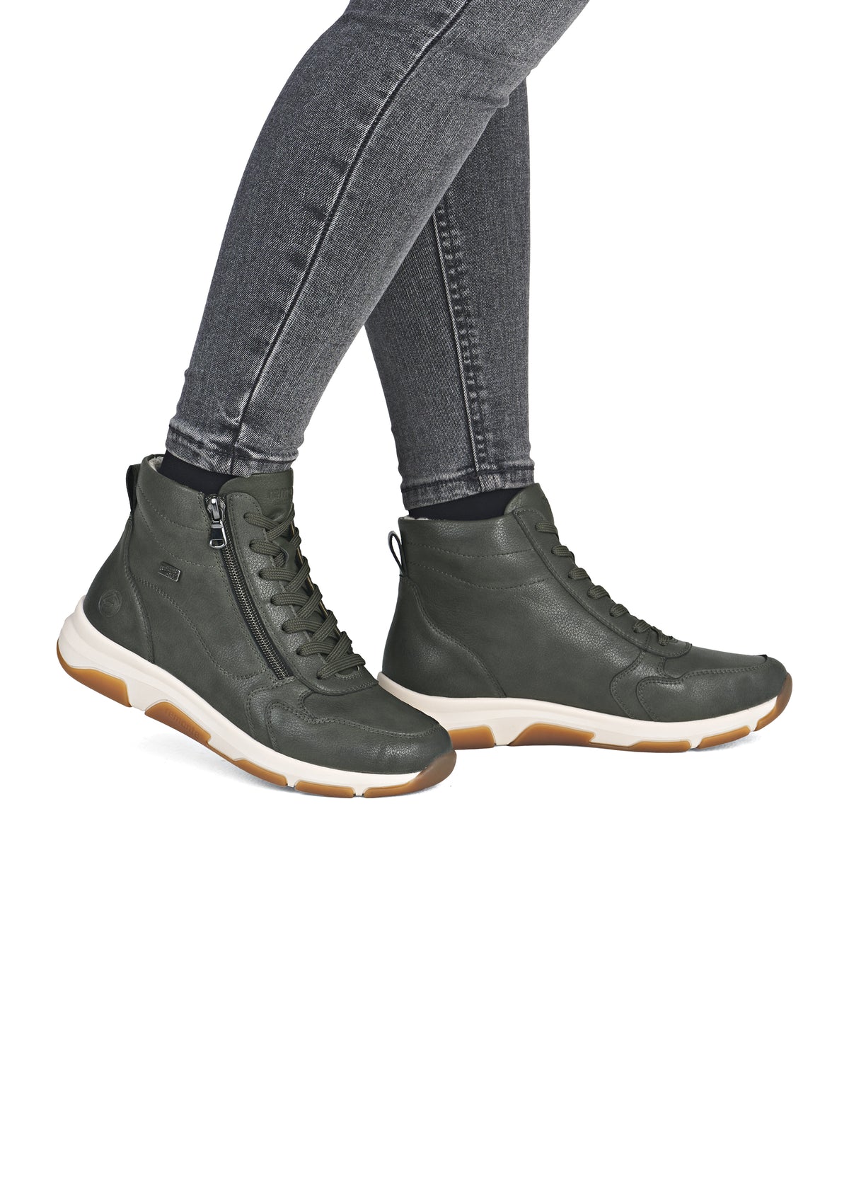 Rennot nilkkurit - vihreä nahka, Remonte-TEX