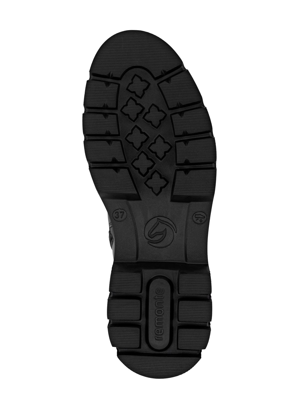 Ankle boots - black leather, buckle decoration on the shaft, sparkling laces