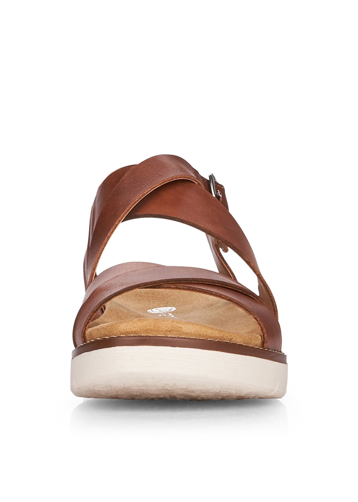 Sandaler med remmar - brunt läder, ljus sula