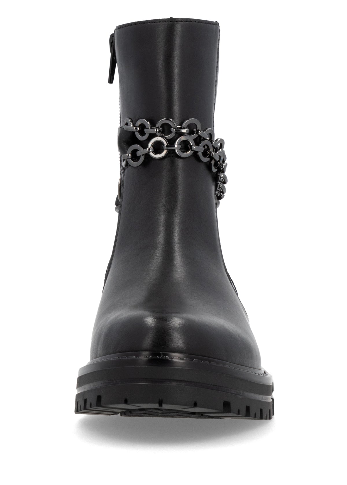 Ankle boots - black, decorative chain