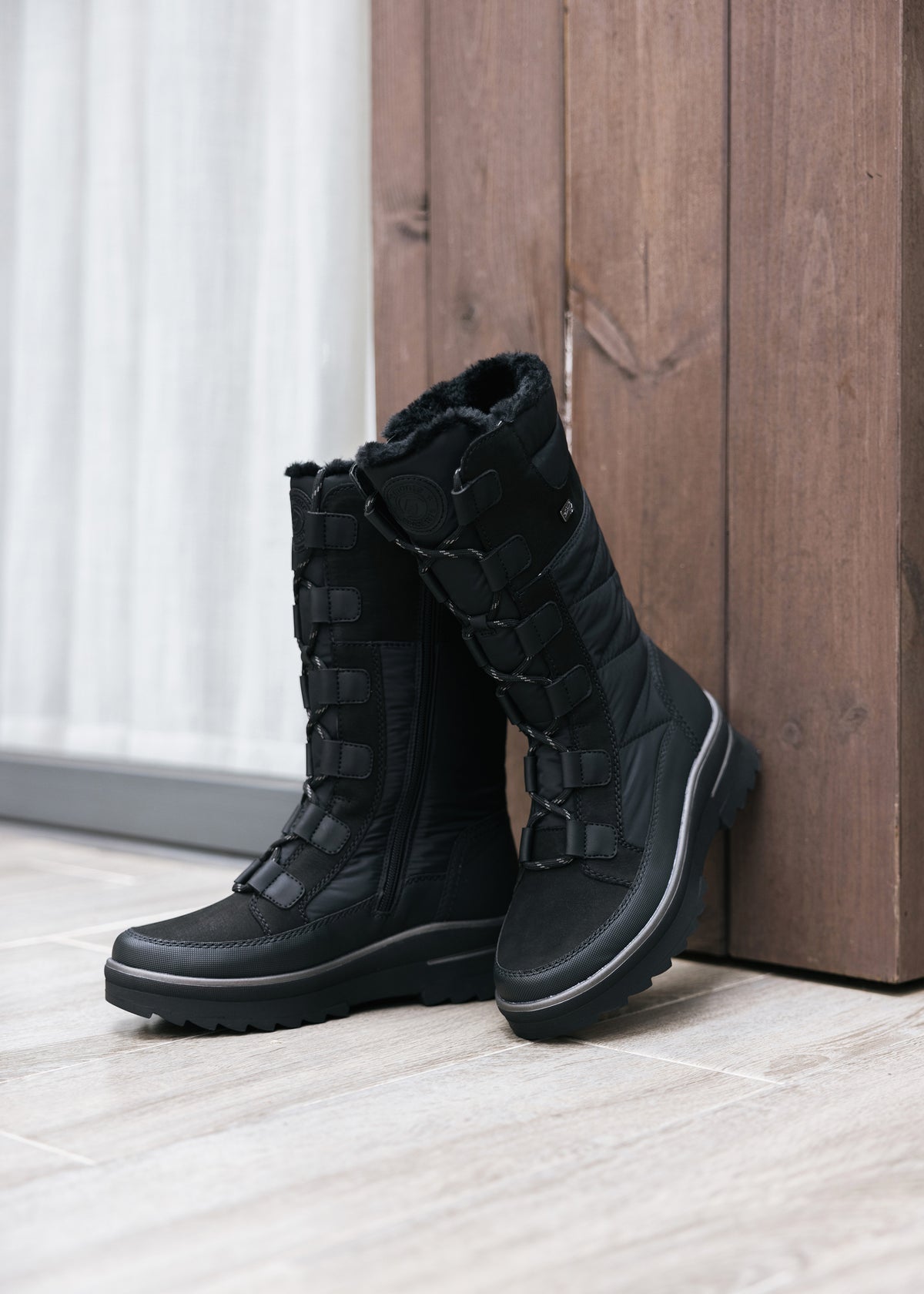 Winter boots with friction sole - black, Remonte-TEX