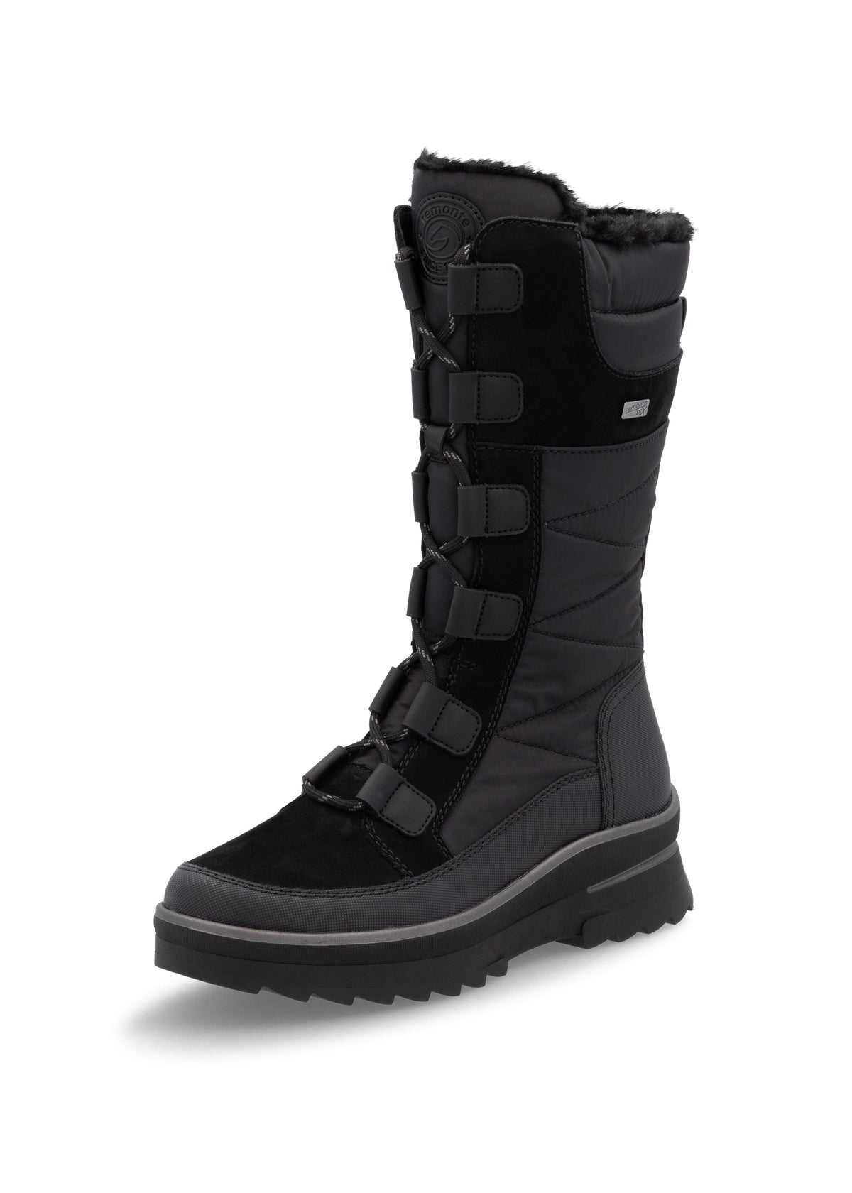 Winter boots with friction sole - black, Remonte-TEX