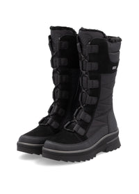 Winter boots with friction sole - black, Remonte-TEX