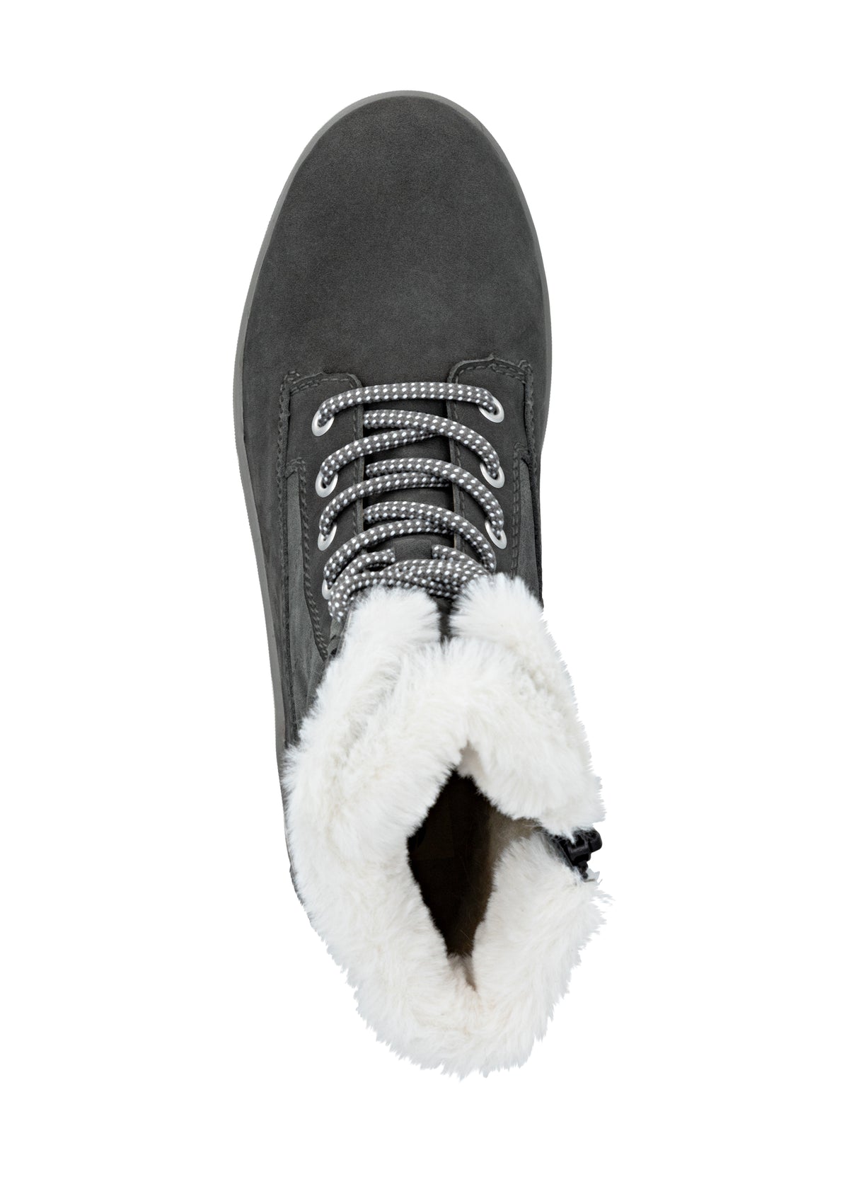 Winter boots with friction sole - gray leather, Remonte-TEX