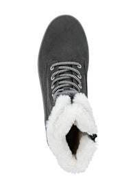 Winter boots with friction sole - gray leather, Remonte-TEX