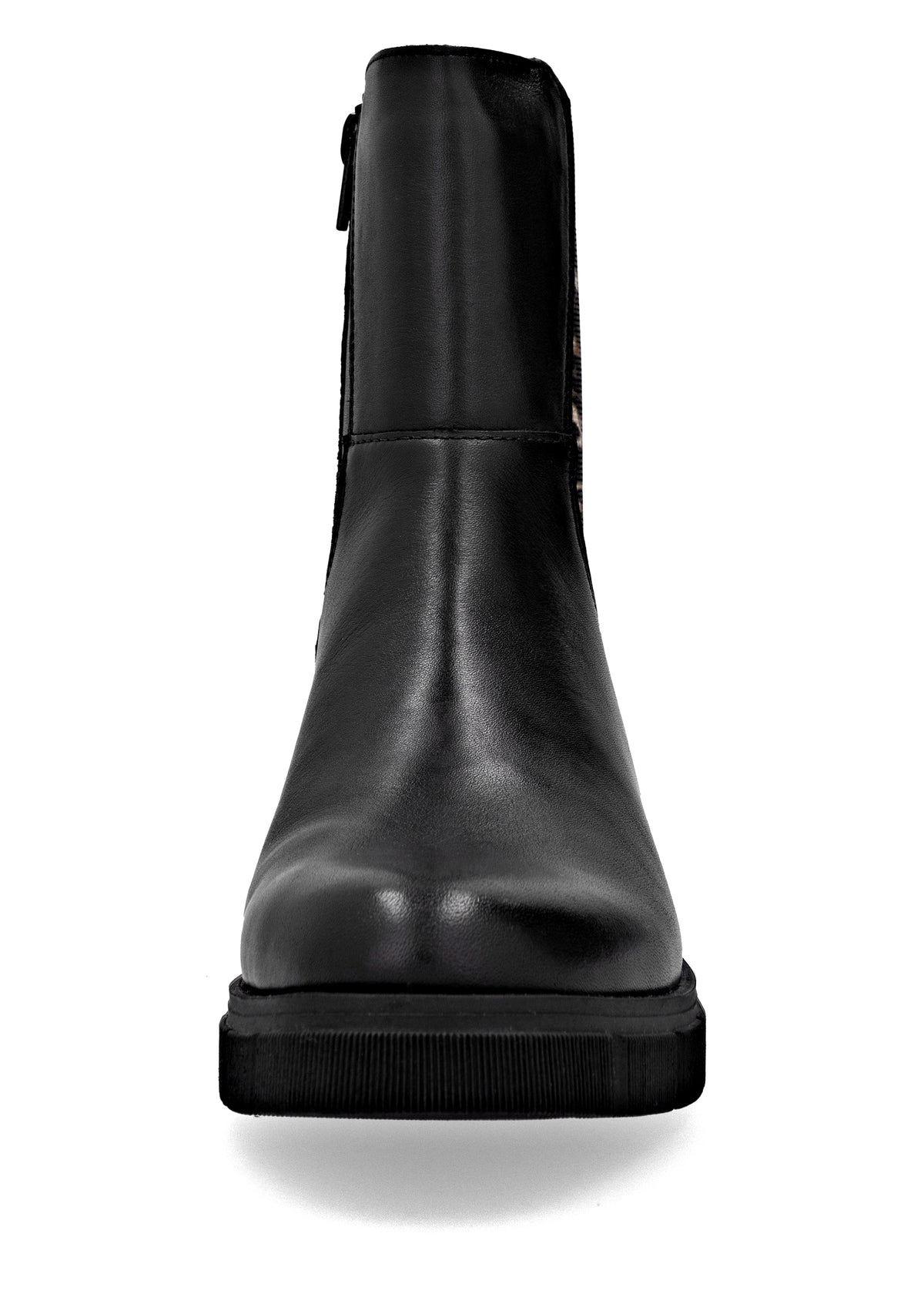 Chelseanilkkurit maiharipohjalla - musta nahka, leopardikuvio