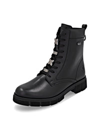 Maiharit - musta nahka, timanttikoristeet nauhoissa, Remonte-TEX