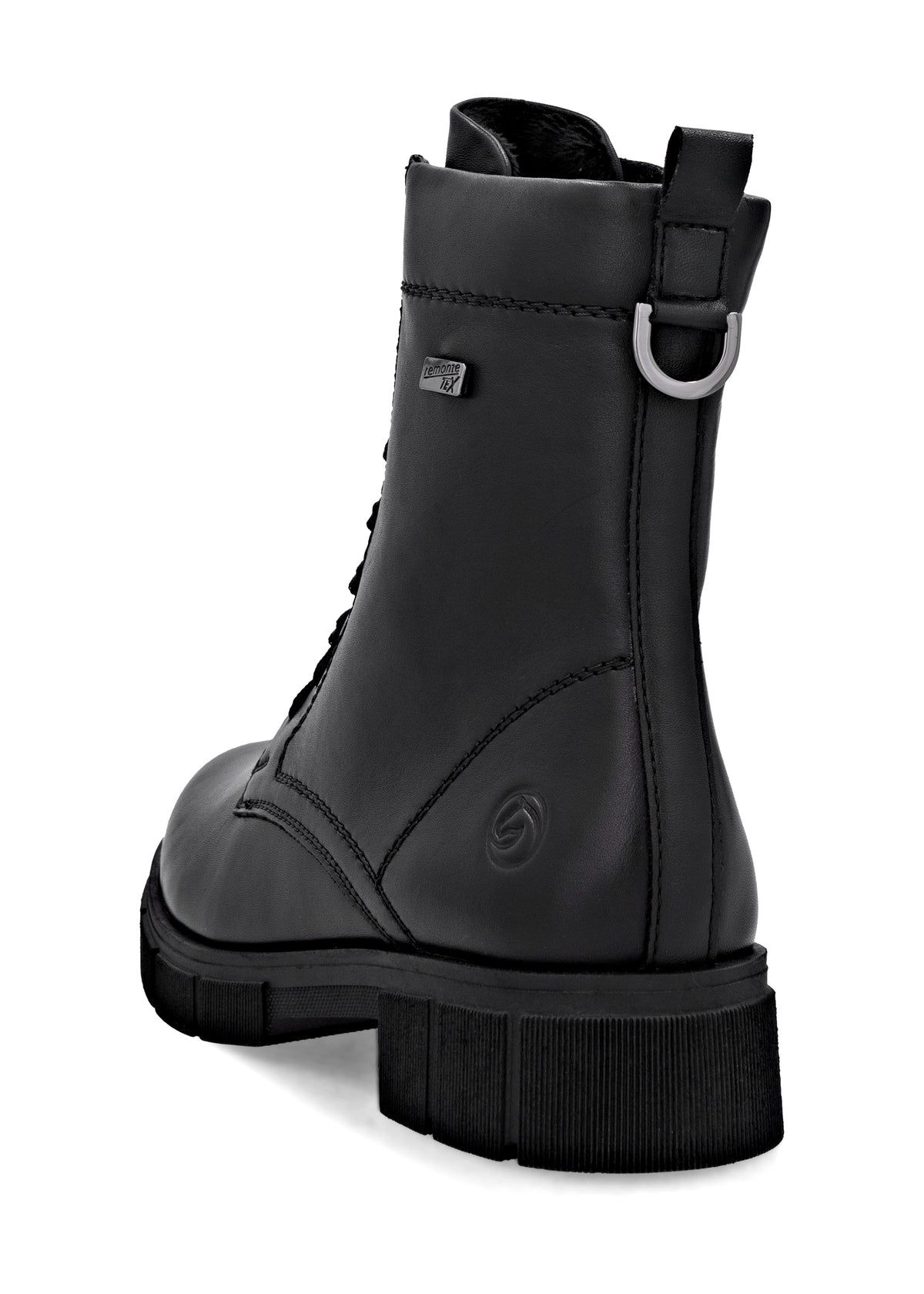 Maiharit - musta nahka, timanttikoristeet nauhoissa, Remonte-TEX