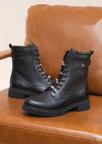 Maiharit - musta nahka, timanttikoristeet nauhoissa, Remonte-TEX