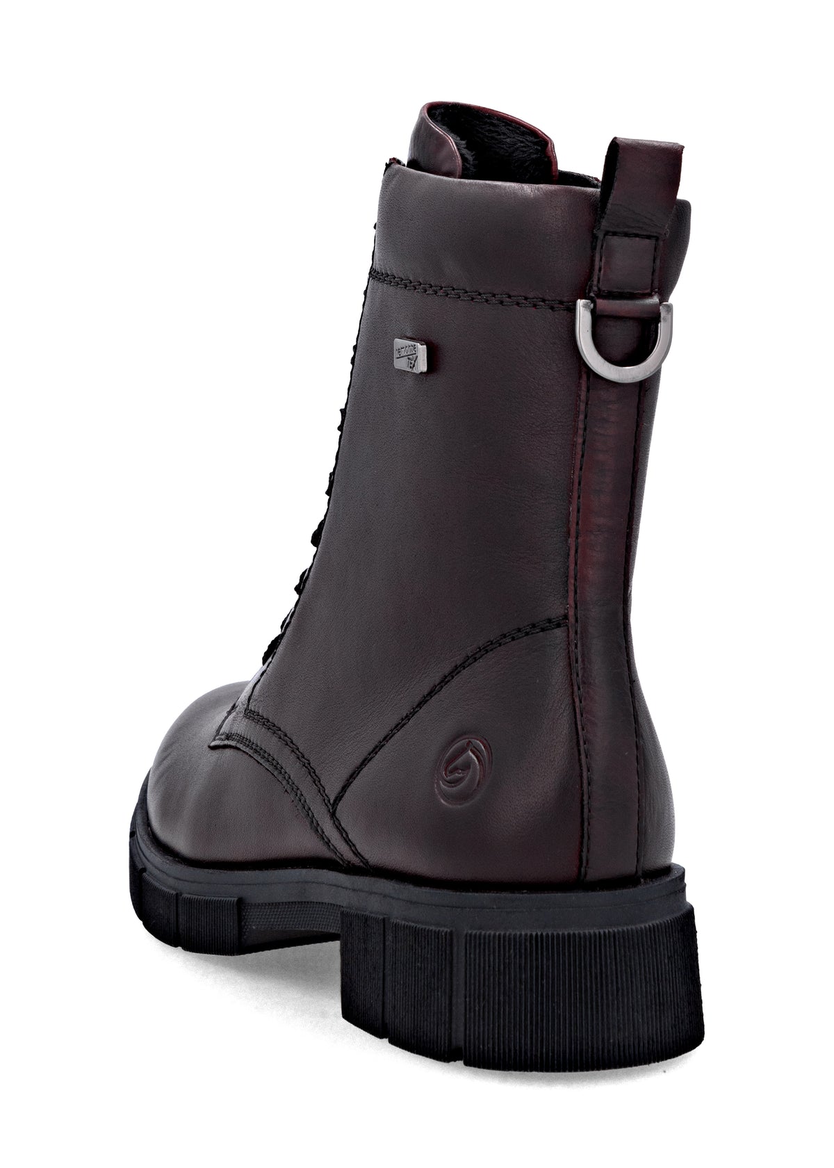 Maiharit - tummanpunainen nahka, timanttikoristeet nauhoissa, Remonte-TEX