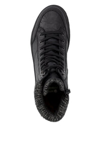 Winter shoes with a grip sole - black leather, Remonte-TEX